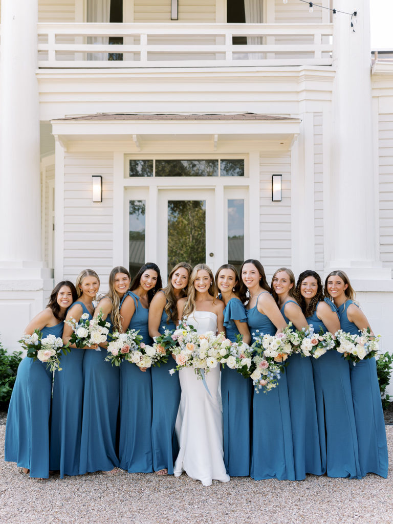 French blue bridesmaid dresses at The Grand Lady Austin wedding.