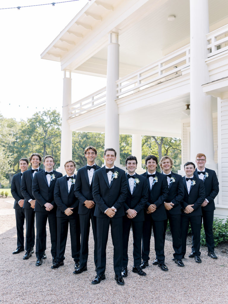 10 groomsmen at The Grand Lady Austin wedding.